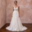 Ivory Laser-Cut Floral Applique Tulle Sweetheart A-Line Gown