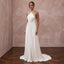 Ivory Matte Jersey Halter Neck Flowing Backless Bridal Gown