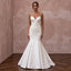 Ivory Matte Satin Sweetheart Neckline Trumpet Gown for Formal Ceremony