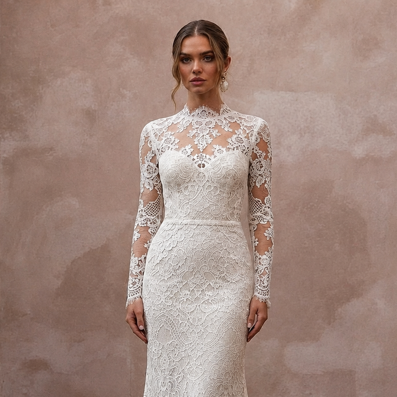 Ivory Wedding Dresses with Classic French Lace