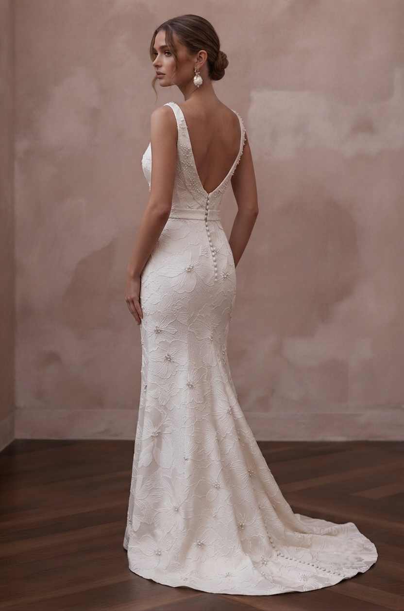 Jacquard Wedding Dresses with Modern Textured Designs Secondary image