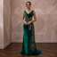 Jewel-Toned Emerald Green Velvet Dress for Themed Vow Renewal