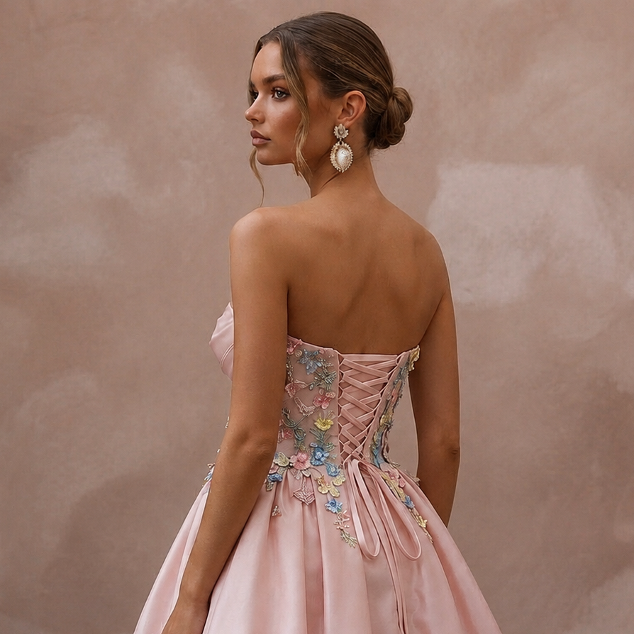 Joyful Blush Silk Taffeta Bubble Mini for Surprise Reception