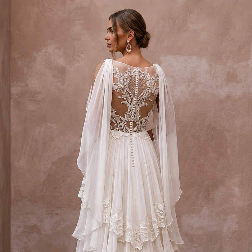 Lightweight Chiffon Wedding Dresses with Graceful Movement