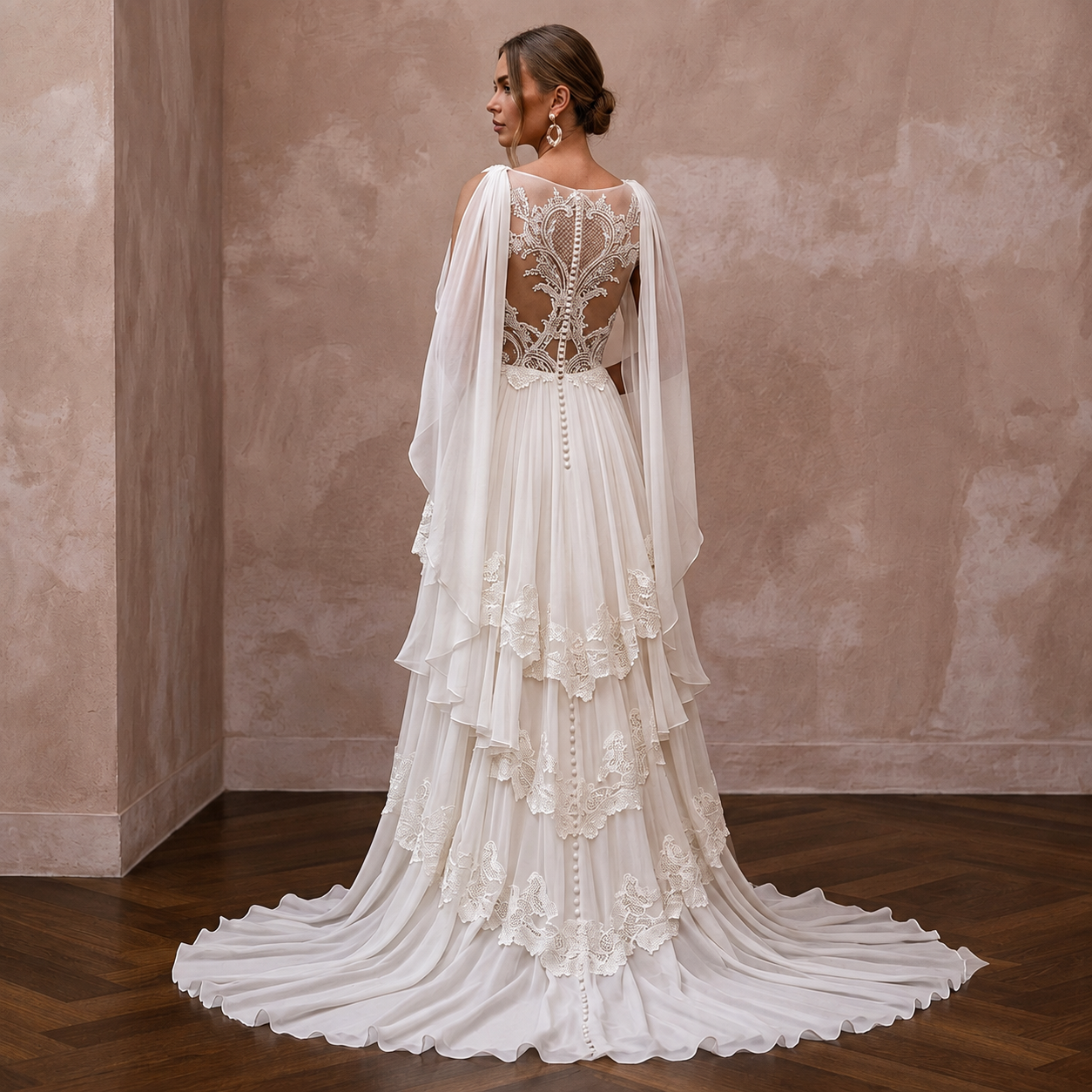 Lightweight Chiffon Wedding Dresses with Graceful Movement