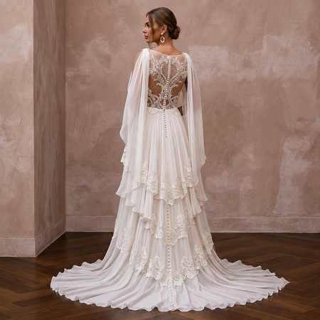 Lightweight Chiffon Wedding Dresses with Graceful Movement