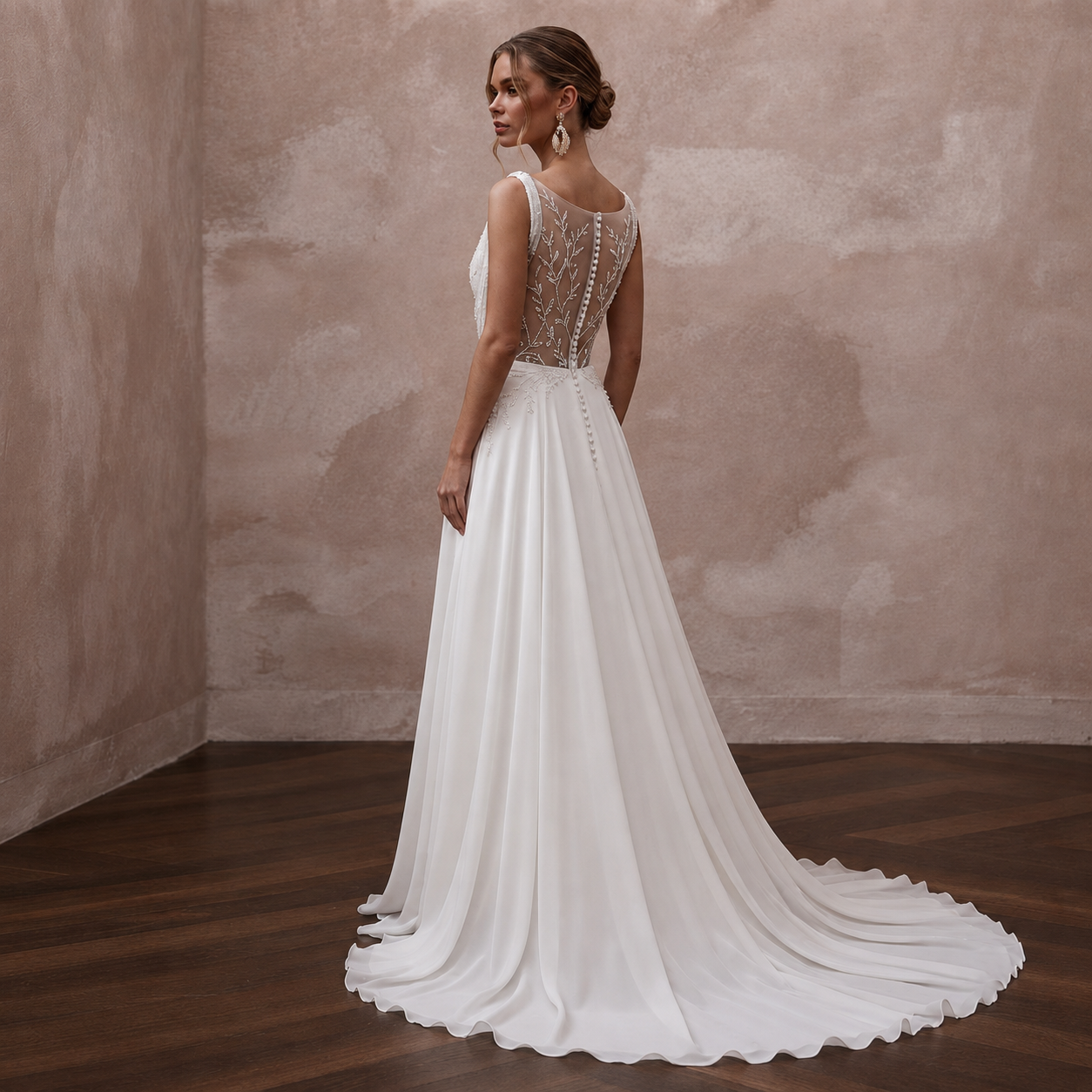Lightweight Georgette Wedding Dresses with Graceful Flow Secondary image