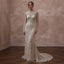 Long Sleeve Beaded Bridal Gown for a New Year's Wedding