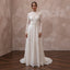 Long Sleeve Chantilly Lace Wedding Dresses with Romantic Style - Apparel & Accessories > Clothing > Wedding & Bridal Party Dresses > Wedding Dresses - Mignonette