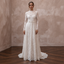 Long Sleeve Chantilly Lace Wedding Dresses with Romantic Style