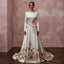 Long Sleeve Satin Bridal Dress for an Autumn Wedding