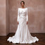 Long Sleeve Satin Wedding Dress for a Mountain Ceremony