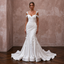 Luminous White Silk Charmeuse Mermaid Wedding Dress for Engagement Shoot