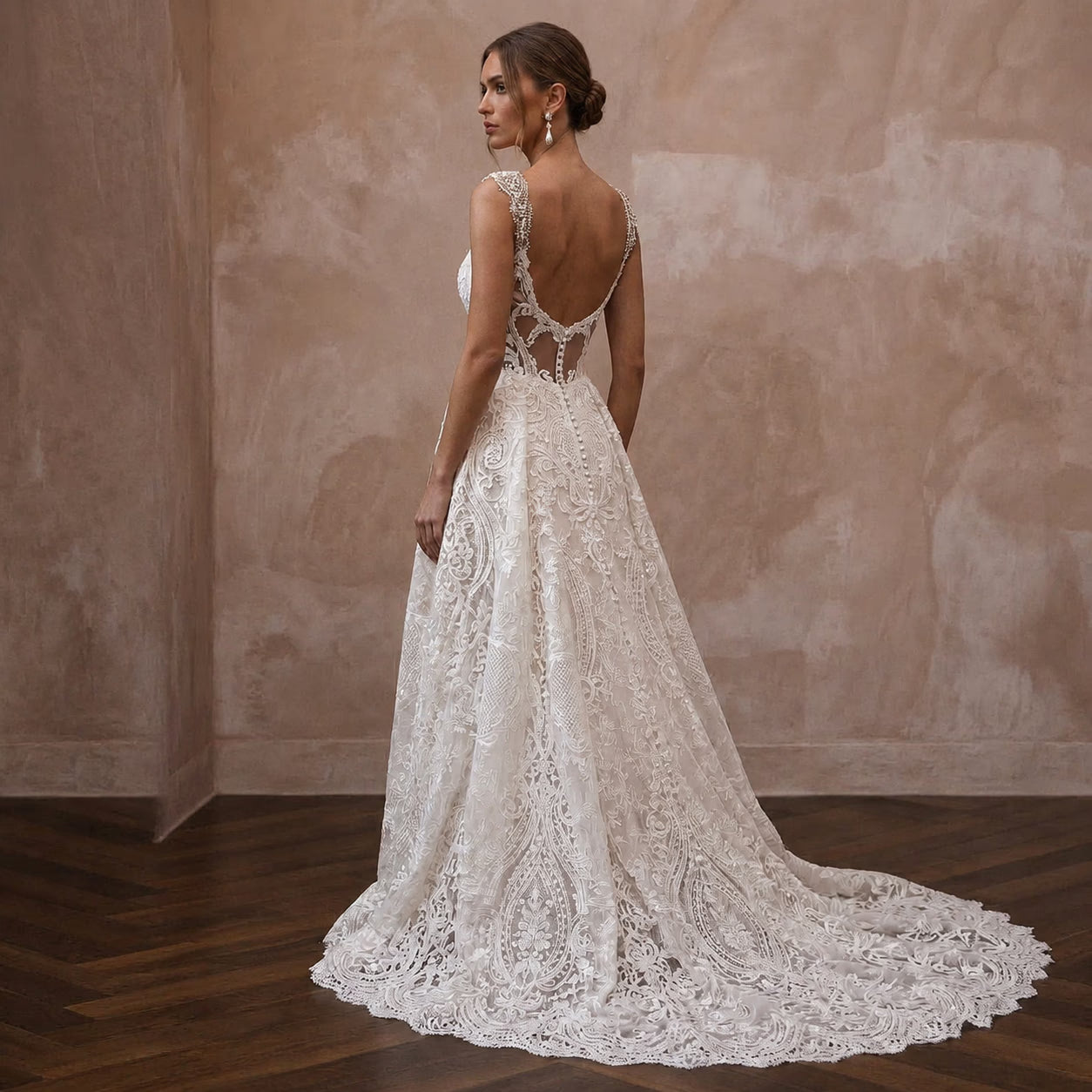 Luxury-Inspired Lace Wedding Dress for a Formal Ceremony Secondary image