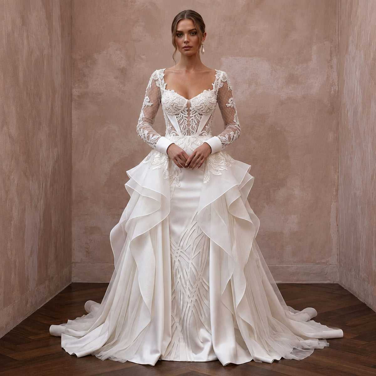 Luxury Bridal Gowns in Silk, Satin, Lace, Organza, Crepe, and Tulle - Apparel & Accessories > Clothing > Wedding & Bridal Party Dresses > Wedding Dresses - Mignonette Bridal
