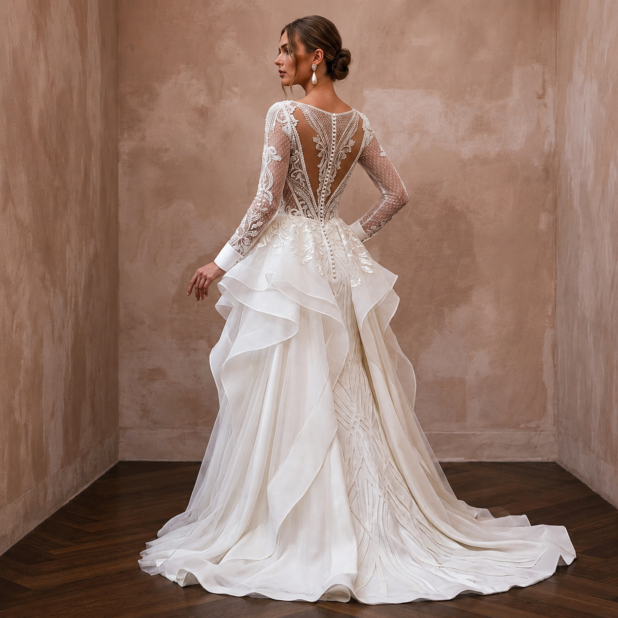 Luxury Bridal Gowns in Silk, Satin, Lace, Organza, Crepe, and Tulle