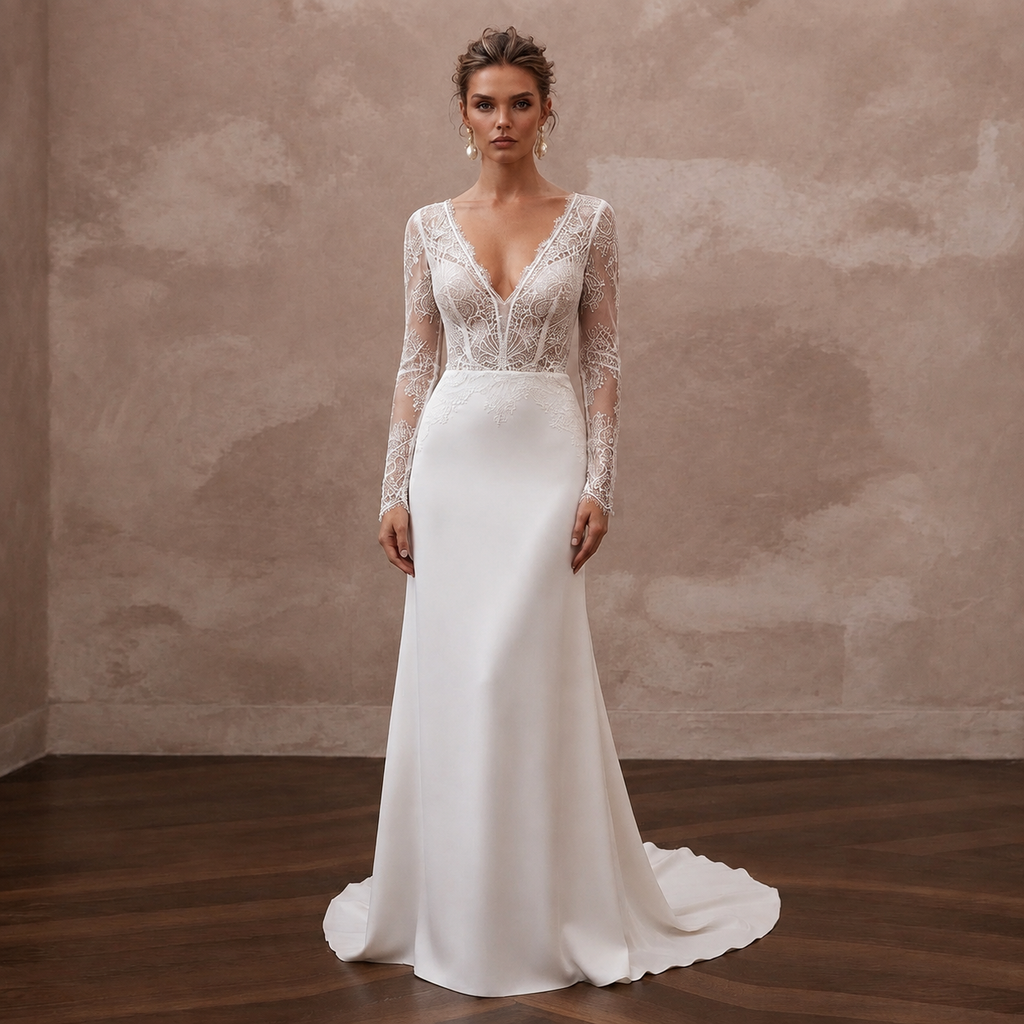 Luxury Bridal Gowns with French Lace Elegance