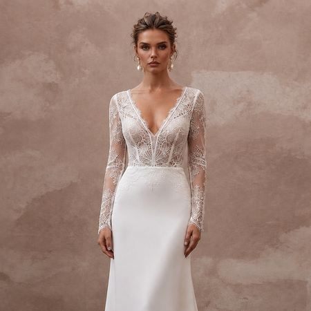 Luxury Bridal Gowns with French Lace Elegance