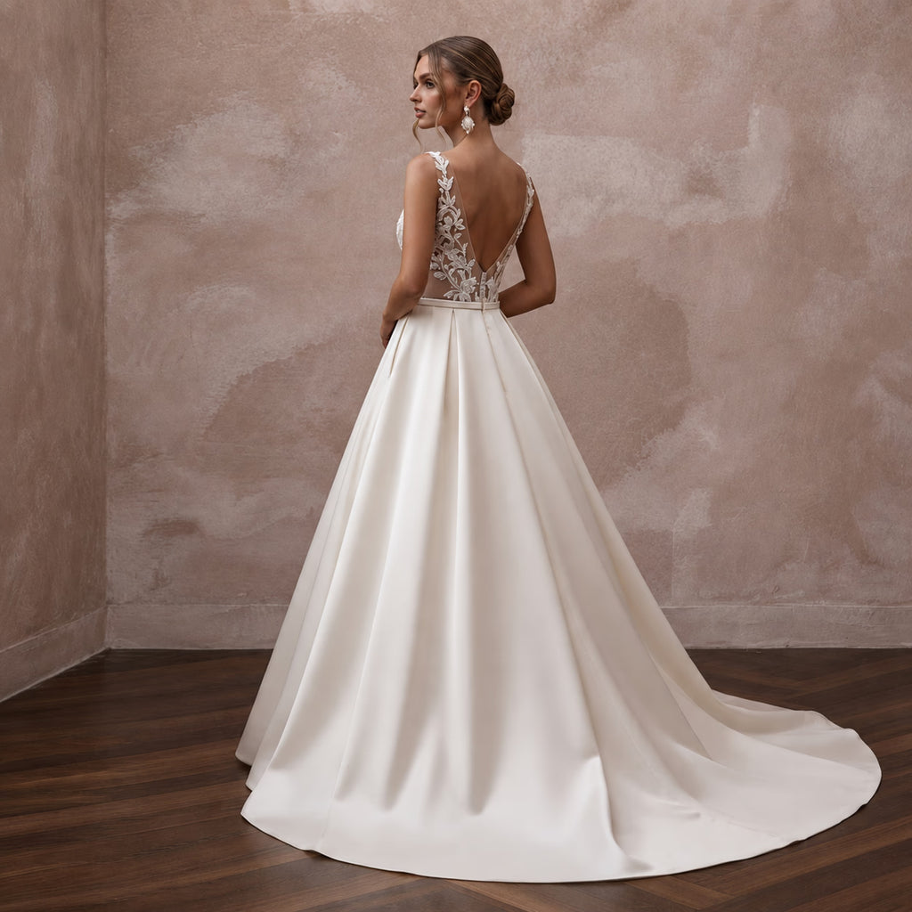 Luxury Wedding Dresses with Italian Silk Fabrics - Apparel & Accessories > Clothing > Wedding & Bridal Party Dresses > Wedding Dresses - Mignonette