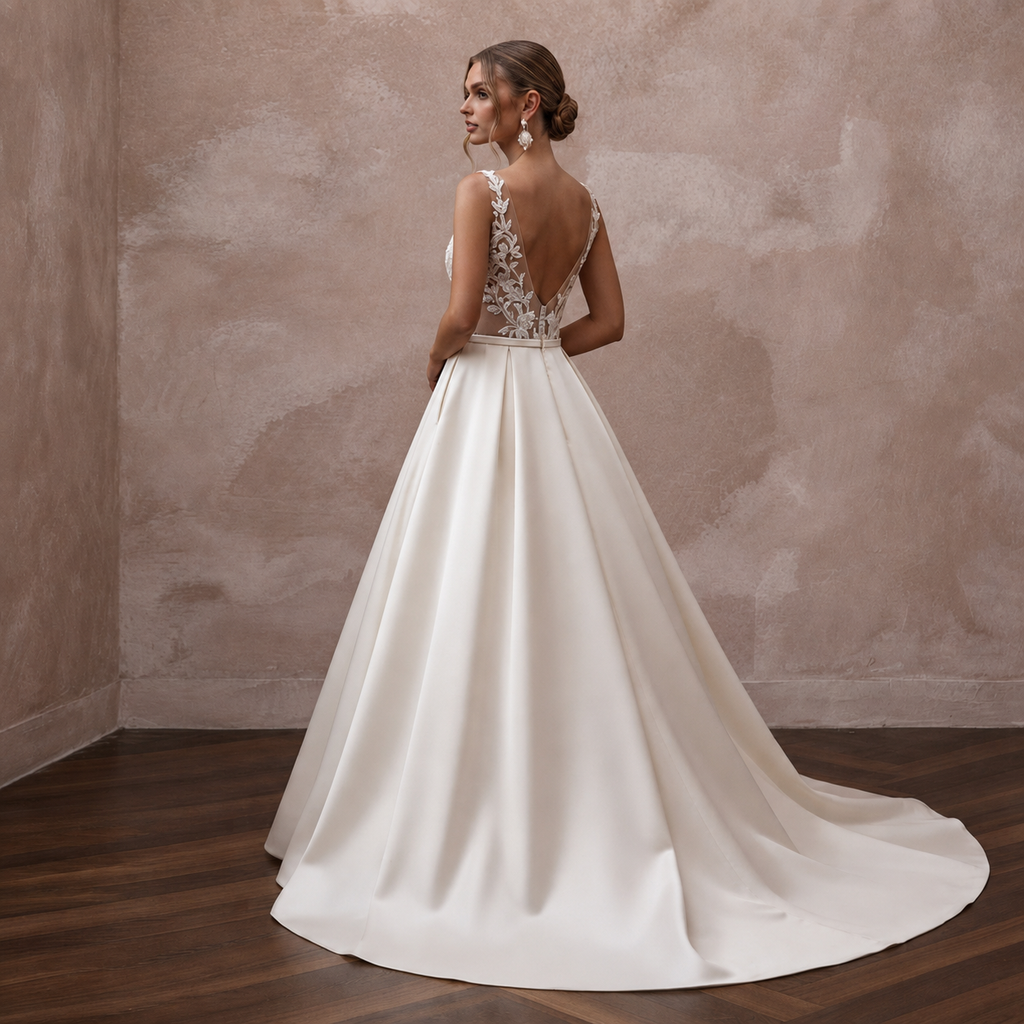 Luxury Wedding Dresses with Italian Silk Fabrics