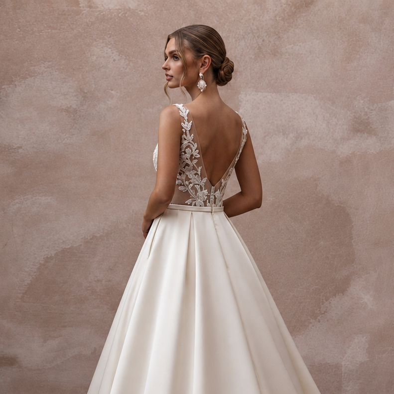 Luxury Wedding Dresses with Italian Silk Fabrics