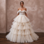 Luxury Wedding Dresses with Layered Tulle Ball Gowns