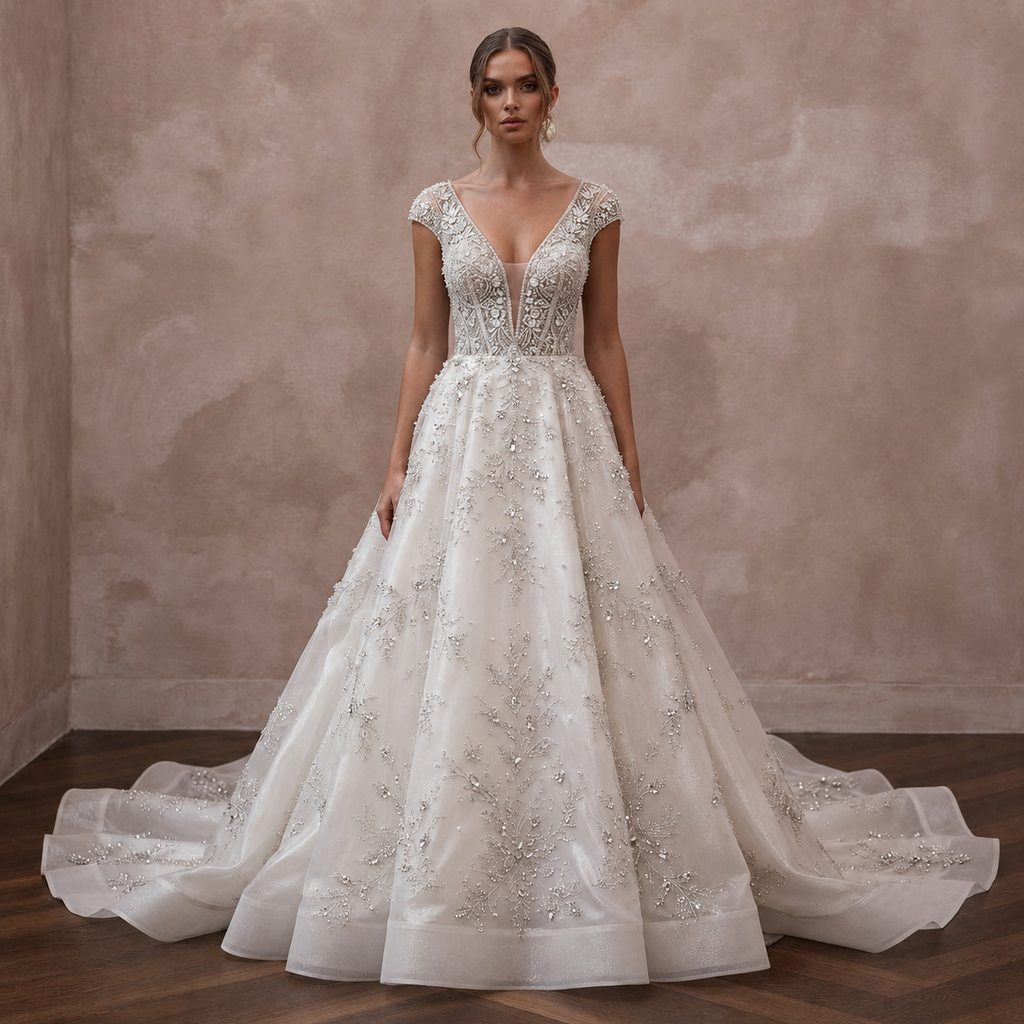Luxury Wedding Dresses with Swarovski Crystal Details