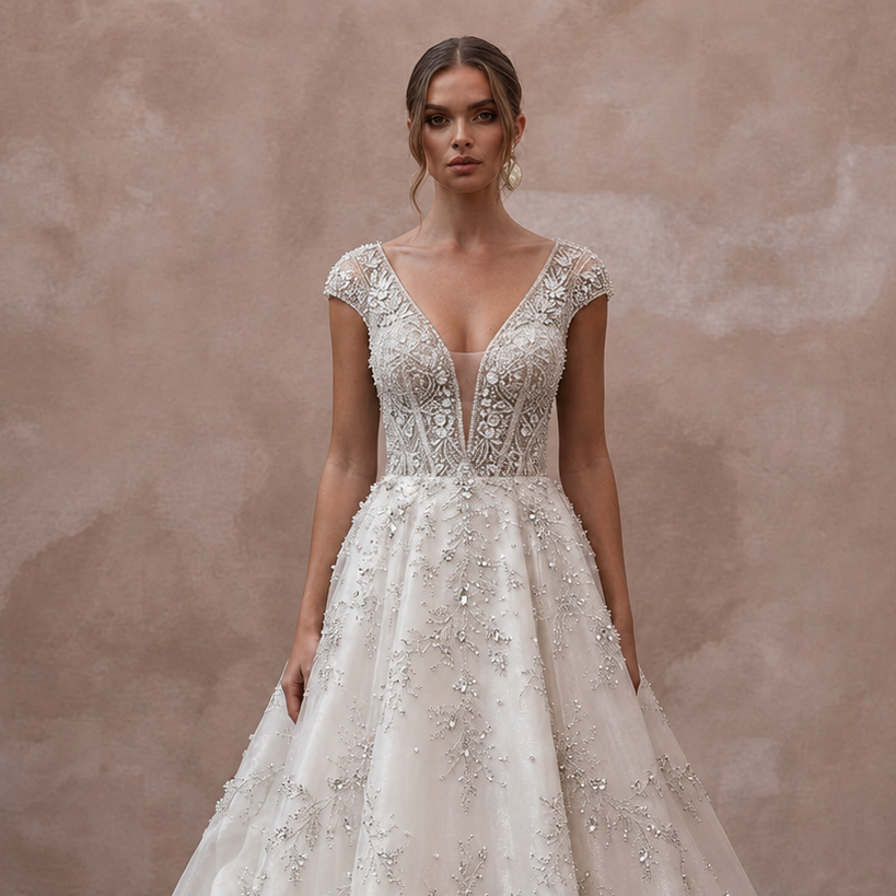 Luxury Wedding Dresses with Swarovski Crystal Details