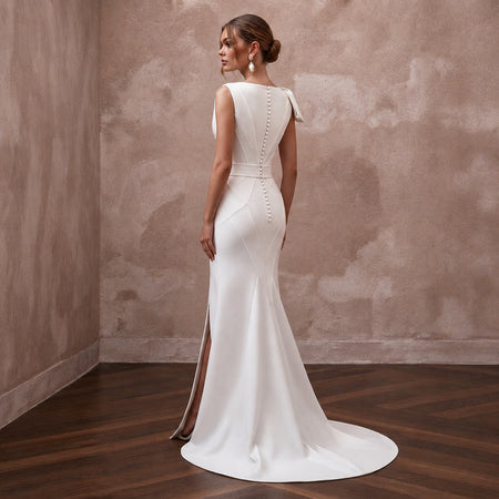 Matte Mikado Wedding Dresses with Contemporary Structure - Apparel & Accessories > Clothing > Wedding & Bridal Party Dresses > Wedding Dresses - Mignonette Bridal