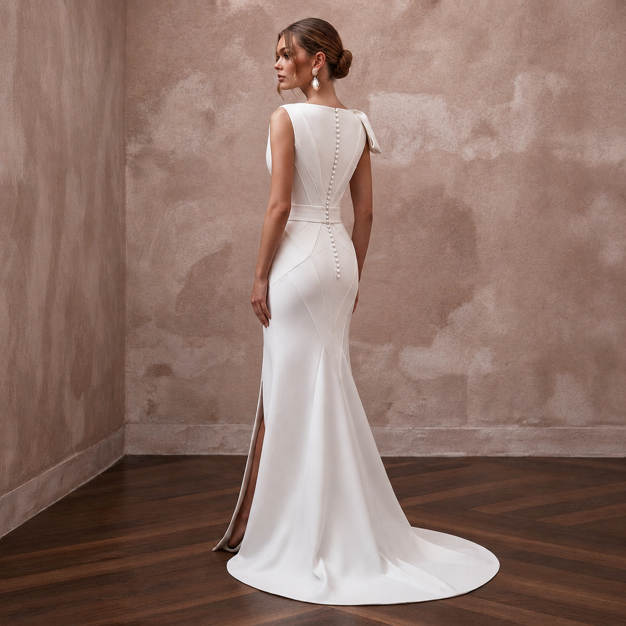 Matte Mikado Wedding Dresses with Contemporary Structure Secondary image