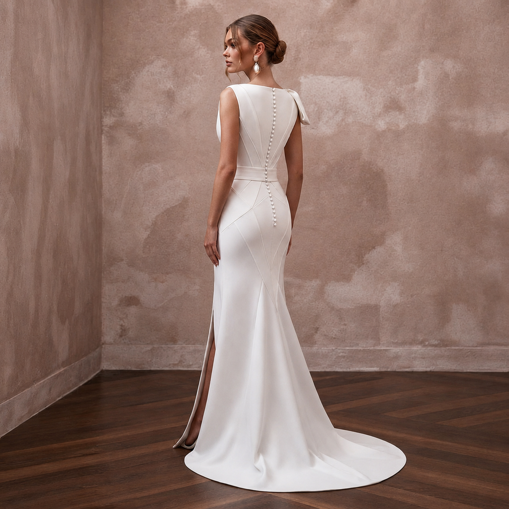 Matte Mikado Wedding Dresses with Contemporary Structure