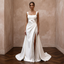 Matte Satin Wedding Dresses with Clean Modern Lines