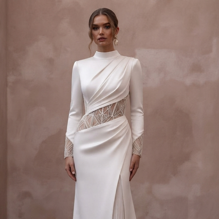 Matte Satin Wedding Dresses with Contemporary Beauty