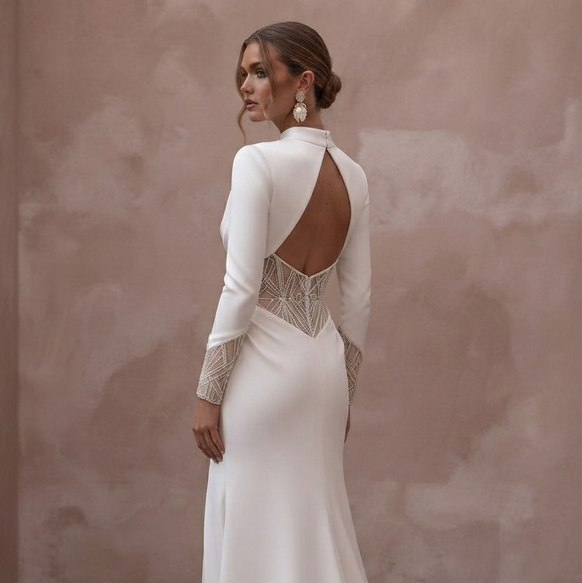 Matte Satin Wedding Dresses with Contemporary Beauty