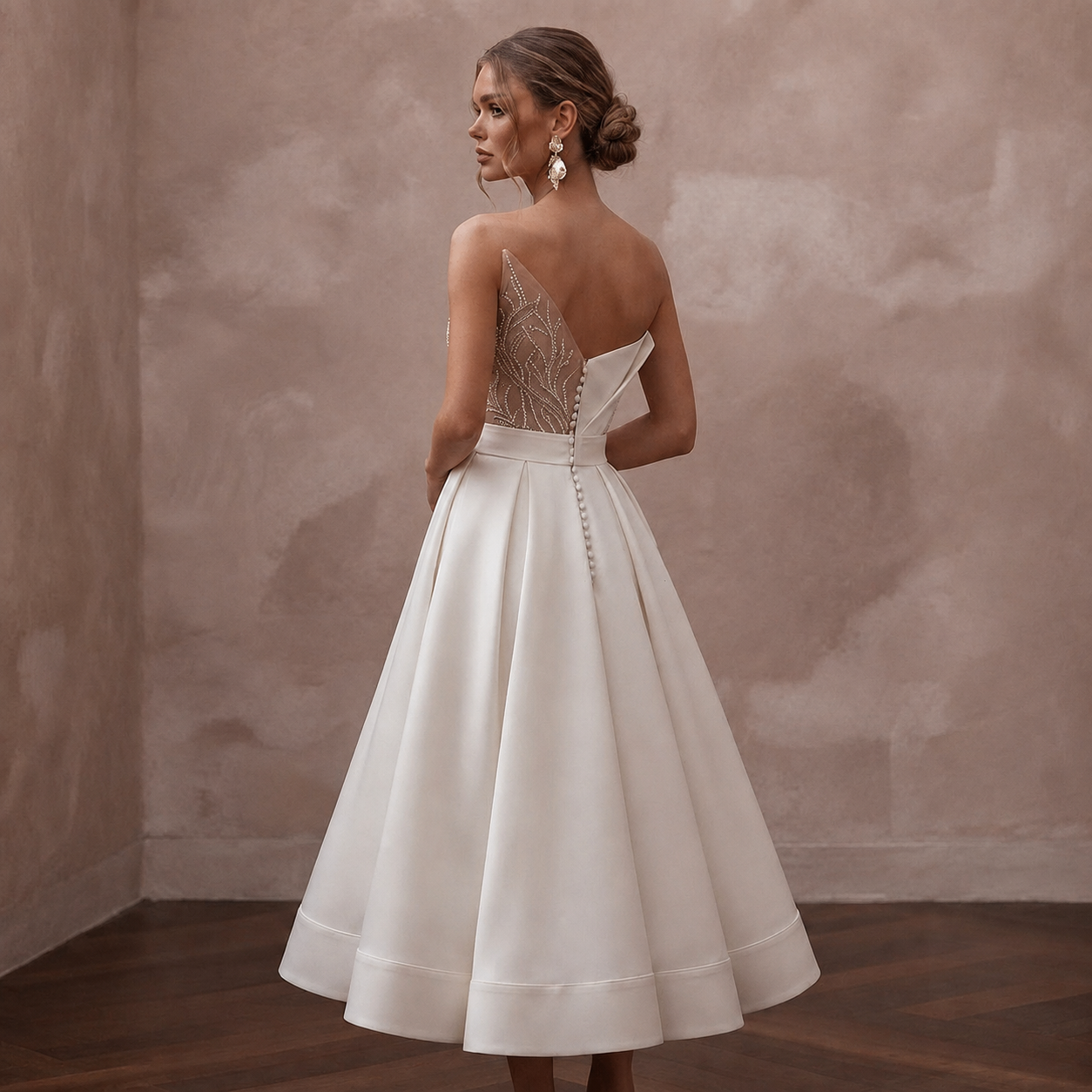 Midi Wedding Dresses with Chic Contemporary Fashion