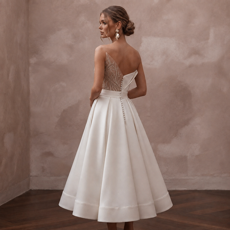 Midi Wedding Dresses with Chic Contemporary Fashion