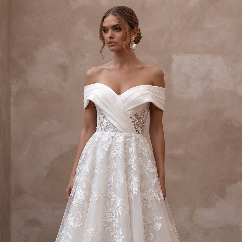 Midi Wedding Dresses with Modern Romantic Style - Apparel & Accessories > Clothing > Wedding & Bridal Party Dresses > Wedding Dresses - Mignonette Bridal