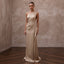 Minimalist Champagne Sandwashed Silk Column for Rehearsal - Apparel & Accessories > Clothing > Wedding & Bridal Party Dresses > Wedding Dresses - Mignonette Bridal