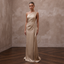Minimalist Champagne Sandwashed Silk Column for Rehearsal