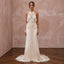 Minimalist Cream Cotton Macrame Fringe Halter Desert Bridal Dress