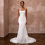 Minimalist Crepe Mermaid Wedding Dress with Spaghetti Straps