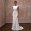 Minimalist Crepe Open Back Wedding Dress with Sheath Silhouette