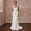 Minimalist Crepe Wedding Dress with Square Neckline