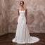 Minimalist Diamond White Crepe A - Line Wedding Gown for Civil Ceremony - Apparel & Accessories > Clothing > Wedding & Bridal Party Dresses > Wedding Dresses - Mignonette Bridal
