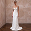 Minimalist Diamond White Crepe Slip Dress for Courthouse Civil Union