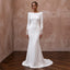 Minimalist Ivory Stretch Crepe Long Sleeve Mermaid for After - Party - Apparel & Accessories > Clothing > Wedding & Bridal Party Dresses > Wedding Dresses - Mignonette Bridal