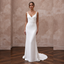 Minimalist Satin Bridal Gown for a Destination Wedding