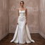 Minimalist Satin Wedding Dress with Spaghetti Straps and Sheath Silhouette