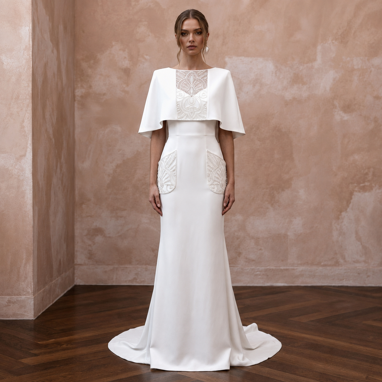 Minimalist Wedding Dresses with Clean Crepe Tailoring Main image