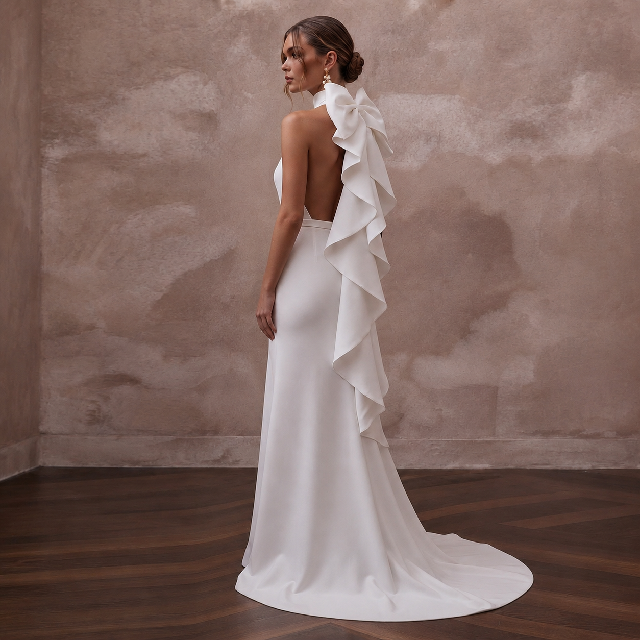 Minimalist Wedding Dresses with Sleek Crepe Construction Secondary image